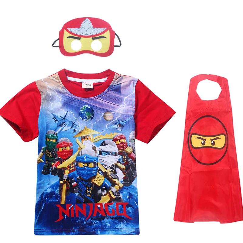 2018 Ninja Cartoon print ninjago Costumes For Boys summer children kids Boys tees t shirt moana clothing with mask cloak
2018 Ninja Cartoon print ninjago Costumes For Boys summer children kids Boys tees t shirt moana clothing with mask cloak