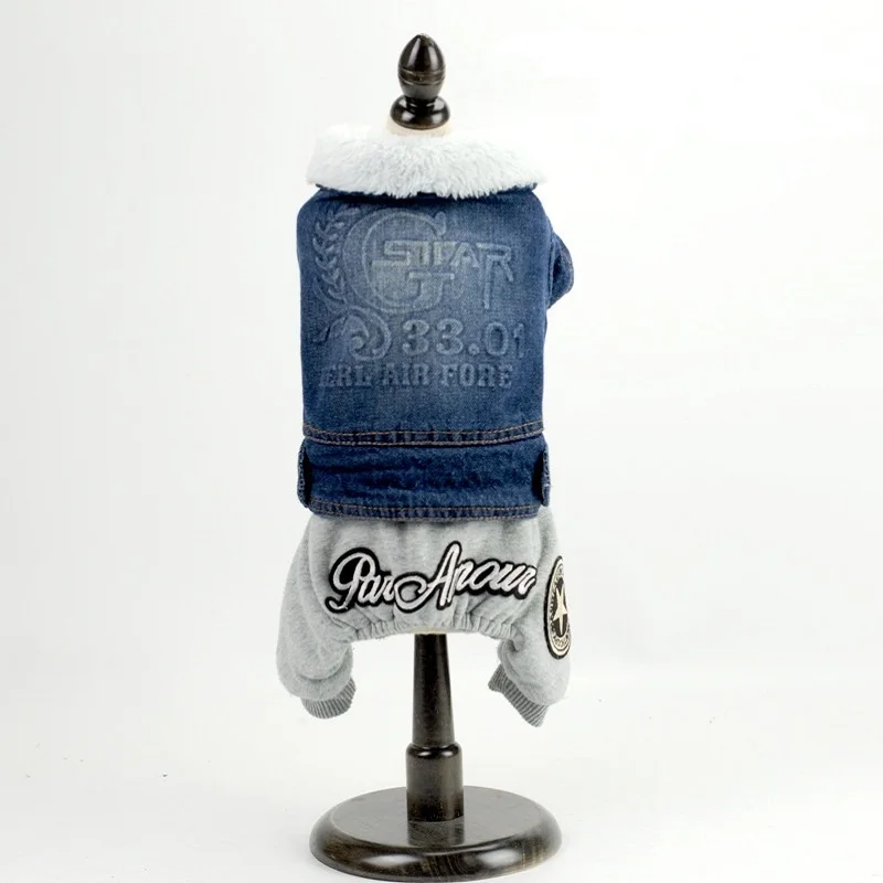 Warm Winter Dog Denim jumpsuits dog Coats Soft Cotton Fleece Wear Autumn Denim Jackets Winter Coats Pets Suppliers Clothes
Warm Winter Dog Denim jumpsuits dog Coats Soft Cotton Fleece Wear Autumn Denim Jackets Winter Coats Pets Suppliers Clothes