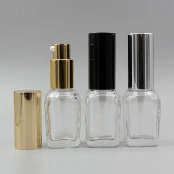 Wholesale 20ml square clear glass cosmetic essential oil bottle with lotion pump , 20ml glass bottle with gold /silver /black l
Wholesale 20ml square clear glass cosmetic essential oil bottle with lotion pump , 20ml glass bottle with gold /silver /black l