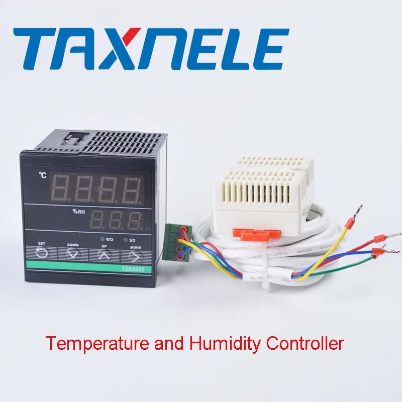 220VAC Temperature and Humidity Controller TDK0302 work with heater and cooling fan moisture controller humiture controller
220VAC Temperature and Humidity Controller TDK0302 work with heater and cooling fan moisture controller humiture controller