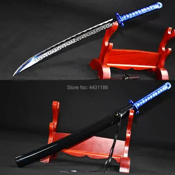 Handmade Japanese Samurai Ronin Cosplay Real Sharp Sword Katana High Carbon Steel Blue Blade Home Decoration Gift Knife Swords
Handmade Japanese Samurai Ronin Cosplay Real Sharp Sword Katana High Carbon Steel Blue Blade Home Decoration Gift Knife Swords