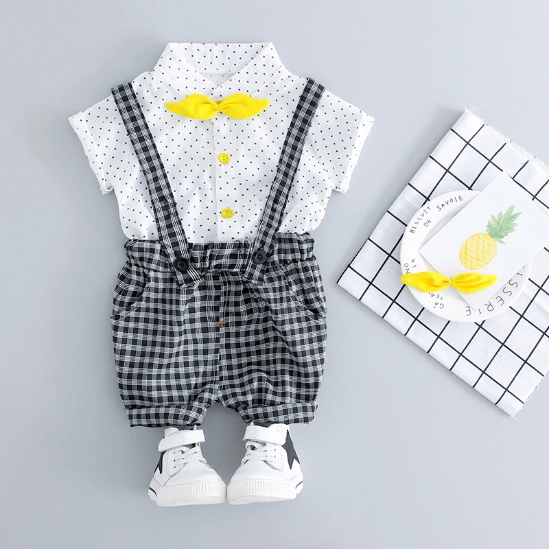 WENWENDEXINGFU Boy Summer Clothing Sets Gentleman Style Male Children Clothes Suits Shirt Plaid Strap Shorts Kid Child Clothes
WENWENDEXINGFU Boy Summer Clothing Sets Gentleman Style Male Children Clothes Suits Shirt Plaid Strap Shorts Kid Child Clothes