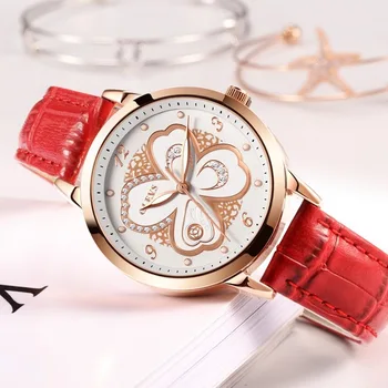 Luxury Brand fashion Women Watch Lucky Clover Girl Casual Leather Ladies Dress Watches Rose Gold reloj mujer montres femmes
Luxury Brand fashion Women Watch Lucky Clover Girl Casual Leather Ladies Dress Watches Rose Gold reloj mujer montres femmes