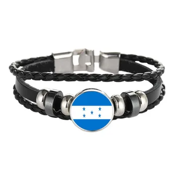 Elfin Honduras Flag Bracelets Classic New Woven Leather Honduras Charm Bracelets Jewellery
Elfin Honduras Flag Bracelets Classic New Woven Leather Honduras Charm Bracelets Jewellery