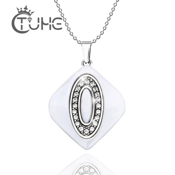 Hot Sale Silver Color Ceramic Pendant Necklaces for Women Stainless Steel AAA Crystal Charm Vintage Jewelry Brand Accessories
Hot Sale Silver Color Ceramic Pendant Necklaces for Women Stainless Steel AAA Crystal Charm Vintage Jewelry Brand Accessories