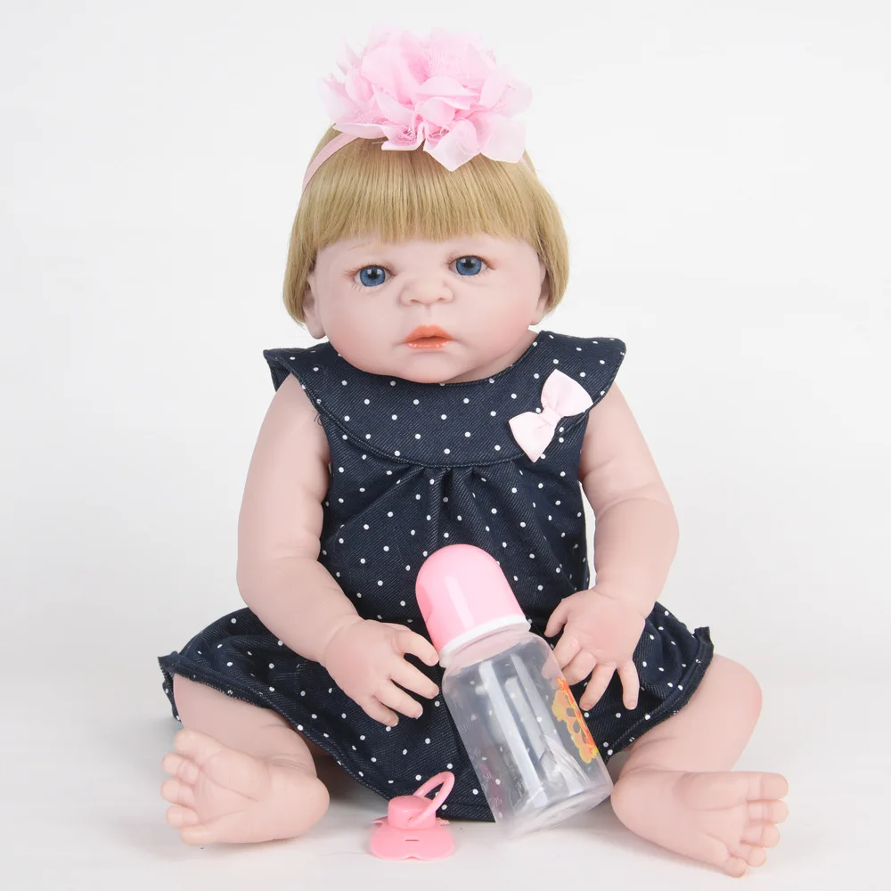 22" Full Vinyl Reborn Toddler Baby Doll Toys Lifelike Silicone Reborn Toddler Princess Babies Birthday Present Girls Play House 
22" Full Vinyl Reborn Toddler Baby Doll Toys Lifelike Silicone Reborn Toddler Princess Babies Birthday Present Girls Play House