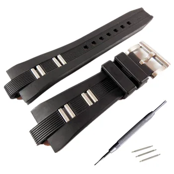 27*9mm Rubber For BVLG Black Rubber Watch Strap / Band + Silver Buckle Clasp Watchband
27*9mm Rubber For BVLG Black Rubber Watch Strap / Band + Silver Buckle Clasp Watchband