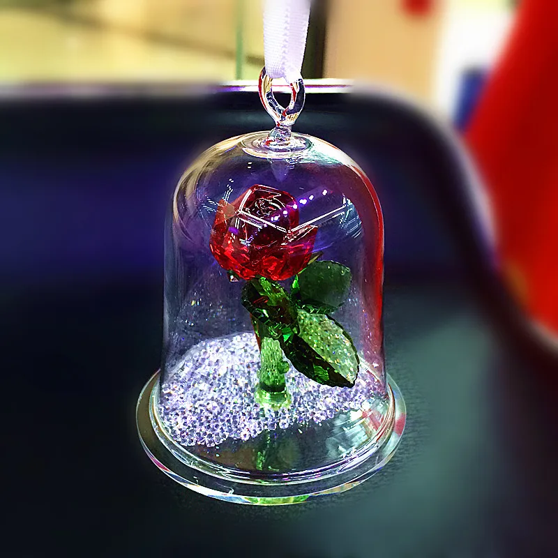 TZ Beautiful Crystal Red Rose Sculpture In Glass Cover Figurine For Lover's Gifts Hanging Wedding Decoration
TZ Beautiful Crystal Red Rose Sculpture In Glass Cover Figurine For Lover's Gifts Hanging Wedding Decoration