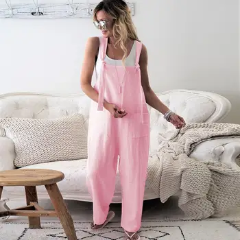 New Fashion Women Casual Summer Pants Pocket Loose Full Length Jumpsuits Solid Wide Legs, Regular fit
New Fashion Women Casual Summer Pants Pocket Loose Full Length Jumpsuits Solid Wide Legs, Regular fit
