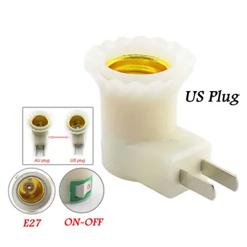 US Plug E27 Lamp Holder Converter Female Socket Base Type US or AU LED Llight Bulb Adapter to AC Power ON/OFF Button Switch
US Plug E27 Lamp Holder Converter Female Socket Base Type US or AU LED Llight Bulb Adapter to AC Power ON/OFF Button Switch