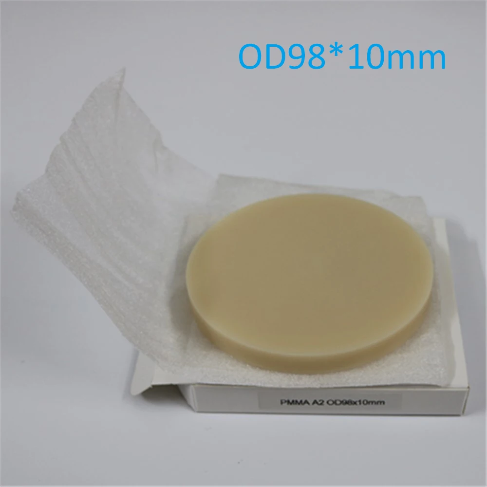 10 Piece of OD98*10MM Dental Lab Materials PMMA Blocks Blanks Wieland System Dental PMMA Disk A1, A2, A3,Transparent
10 Piece of OD98*10MM Dental Lab Materials PMMA Blocks Blanks Wieland System Dental PMMA Disk A1, A2, A3,Transparent