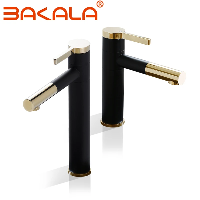 360 rotation High Quality Black golden Tall Copper Brass Bathroom Basin Faucet Plate Single Handle Sink Mixer Tap Hot Cold Water
360 rotation High Quality Black golden Tall Copper Brass Bathroom Basin Faucet Plate Single Handle Sink Mixer Tap Hot Cold Water