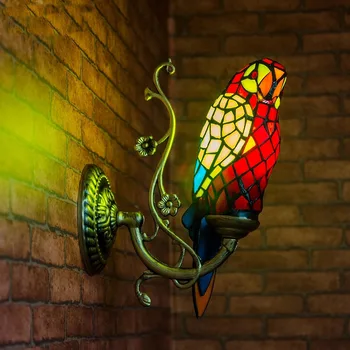 Pastoral Tiffany style Retro luxury parrot bird wall lamp stained glass bar bedroom bathroom wall lamp light
Pastoral Tiffany style Retro luxury parrot bird wall lamp stained glass bar bedroom bathroom wall lamp light