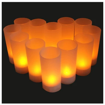12X Flameless Rechargeable LED Tea Light Flickering Amber Tealights Candles US
12X Flameless Rechargeable LED Tea Light Flickering Amber Tealights Candles US