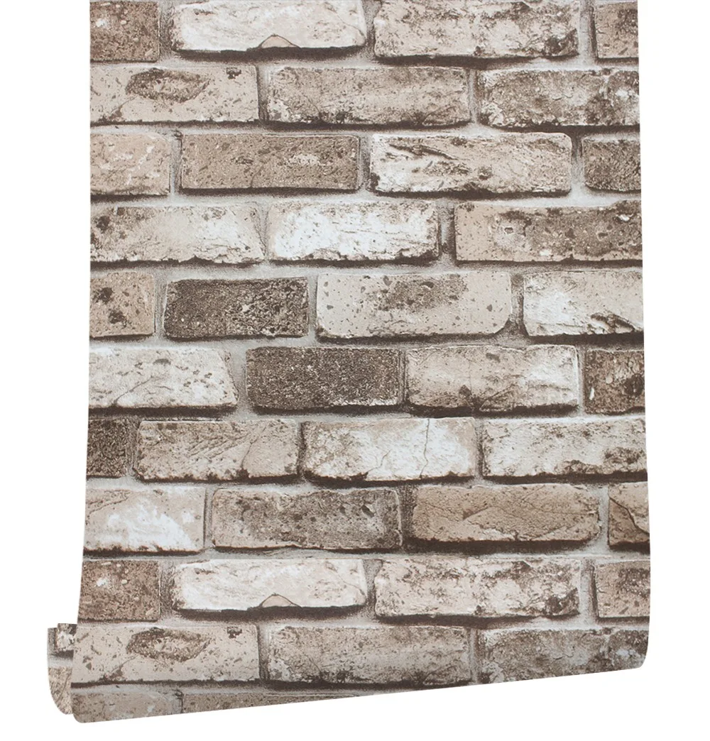 HaokHome 3D Vintage Faux Brick Stone PVC Wallpaper Brown Multi Vinyl Living Bedroom Bathroom Home Wall Decoration,0.53m*10m/roll
HaokHome 3D Vintage Faux Brick Stone PVC Wallpaper Brown Multi Vinyl Living Bedroom Bathroom Home Wall Decoration,0.53m*10m/roll