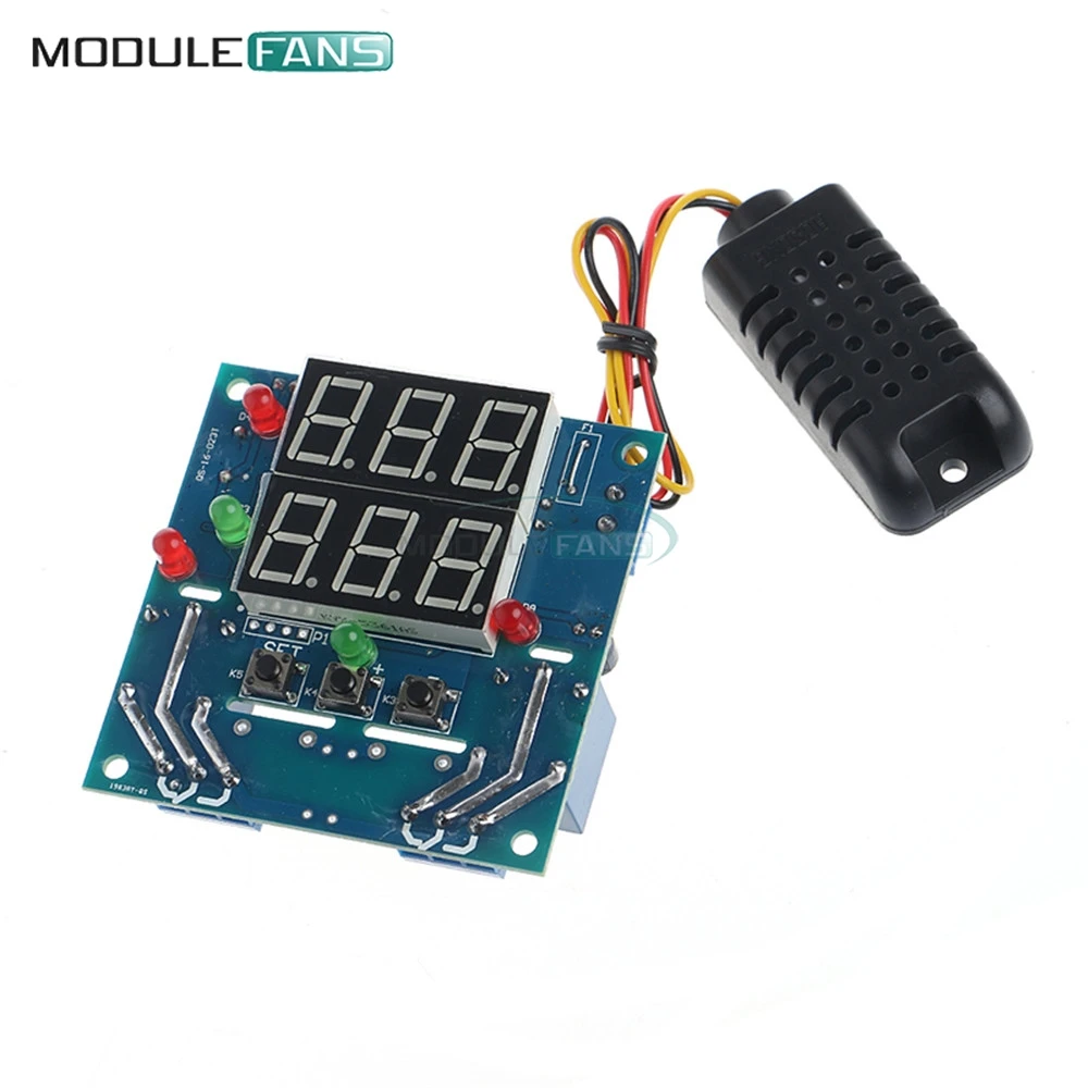 AC/DC 12V Intelligent Temperature Humidity Controller Relay Thermostat Capacitive Temperature and Humidity Controller Board DIY
AC/DC 12V Intelligent Temperature Humidity Controller Relay Thermostat Capacitive Temperature and Humidity Controller Board DIY
