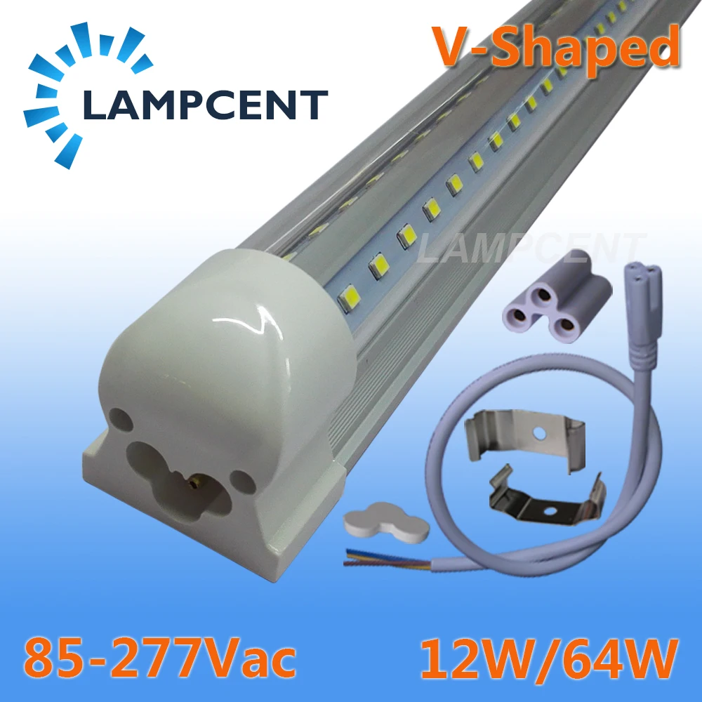 T8 LED Tube Bulb V-Shaped Integrated 2FT 3FT 4FT 5FT 6FT 8FT LED Shop Lights Clear Cover 2-20 Pack
T8 LED Tube Bulb V-Shaped Integrated 2FT 3FT 4FT 5FT 6FT 8FT LED Shop Lights Clear Cover 2-20 Pack
