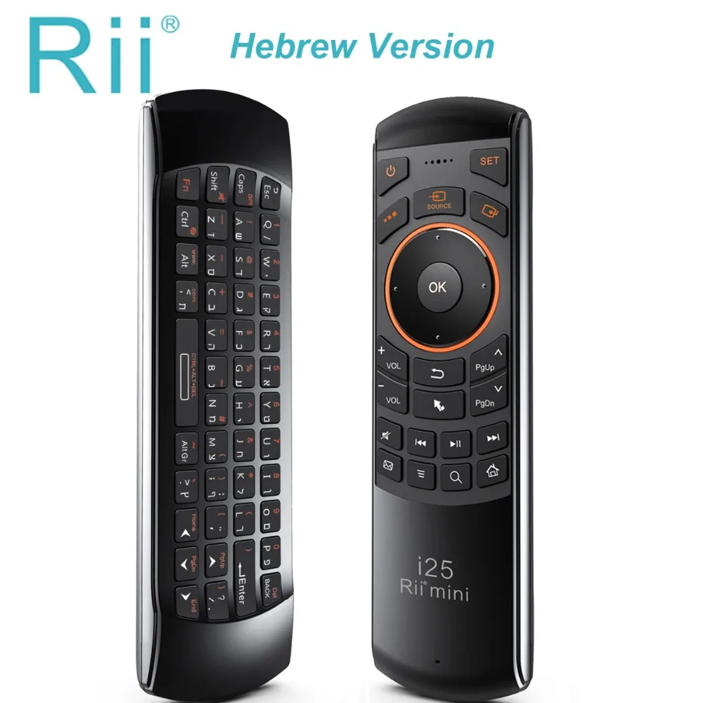 

Original Rii i25 Russian Keyboard 2.4G Mini Wirless Keyboards with Air Fly Mouse High Quality for PC HTPC Smart Android TV Box
