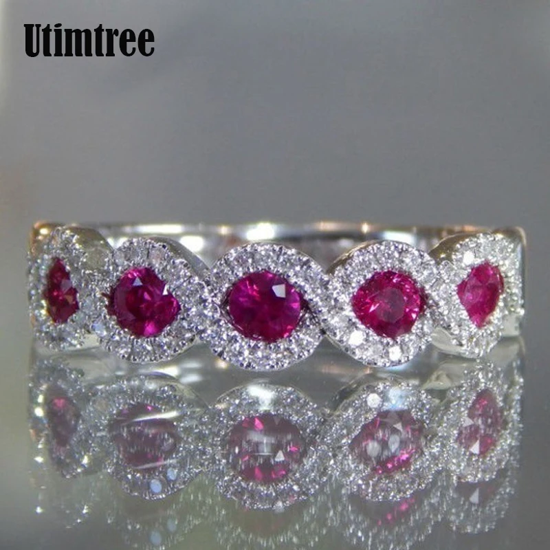 Utimtree Luxury Ring 2018 5A CZ Zircon Silver Jewelry Engagement Wedding Band Rings for Women Red Crystal Anillos Bague Femme
Utimtree Luxury Ring 2018 5A CZ Zircon Silver Jewelry Engagement Wedding Band Rings for Women Red Crystal Anillos Bague Femme