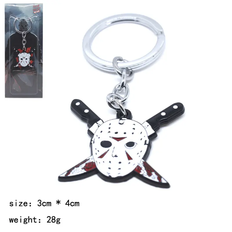 Friday the 13th metal Keychain Keyring zinc alloy Jason Jason Voorhees necklace backpack Pendant Costume kid's gift
Friday the 13th metal Keychain Keyring zinc alloy Jason Jason Voorhees necklace backpack Pendant Costume kid's gift