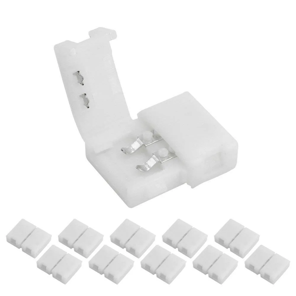 10pcs 8mm 10mm Strip to Strip Unwired Gapless Solderness Snap Down 2PIN Conductor LED Strip Connector For 2835 5050 Single Strip
10pcs 8mm 10mm Strip to Strip Unwired Gapless Solderness Snap Down 2PIN Conductor LED Strip Connector For 2835 5050 Single Strip