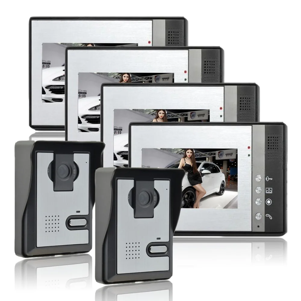 Wired doorbell intercom 700TVL Camera 7 inch TFT Color LCD Display Kit video intercom doorbell Intercom Doorbell Night Vision
Wired doorbell intercom 700TVL Camera 7 inch TFT Color LCD Display Kit video intercom doorbell Intercom Doorbell Night Vision