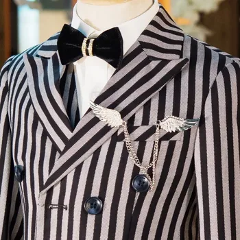 Children's Suits Toddle Boy Show Ring Blazer Suits Black White Stripe Catwalk Double Breasted Outfit
Children's Suits Toddle Boy Show Ring Blazer Suits Black White Stripe Catwalk Double Breasted Outfit