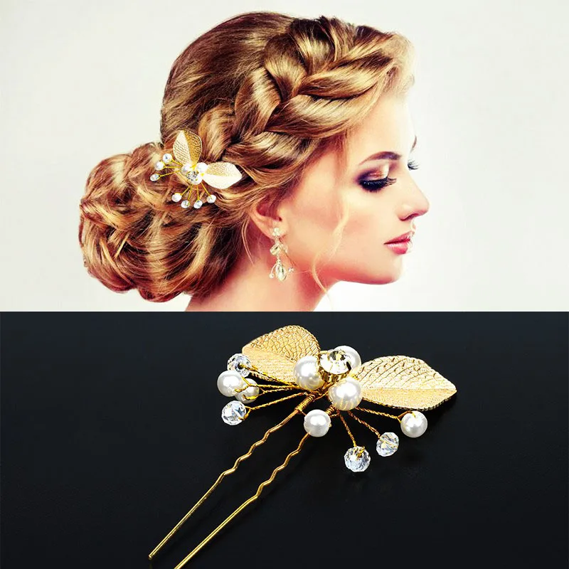 Fashion 1PC Luxury Flower Hair Sticks Headdress Prom Bridal Wedding Hair Accessories Gold Leaves Hair Jewelry Hair Pins
Fashion 1PC Luxury Flower Hair Sticks Headdress Prom Bridal Wedding Hair Accessories Gold Leaves Hair Jewelry Hair Pins