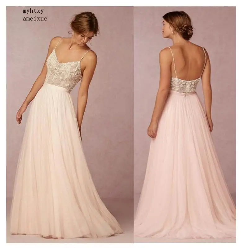 2020 Cheap Wedding Dresses 2 Pieces Thin Shoulder Strap Lace Top Bride Dresses Floor Length Backless Wedding Gowns Custom Made
2020 Cheap Wedding Dresses 2 Pieces Thin Shoulder Strap Lace Top Bride Dresses Floor Length Backless Wedding Gowns Custom Made