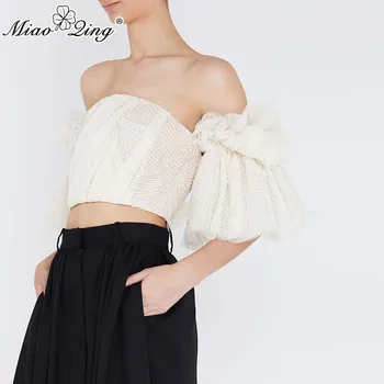 MIAOQING Strapless Shirt For Women Off Shoulder Embroidery Ruffles Flare Sleeve Sexy Short Tops Summer Fashion 2019 Clothing New
MIAOQING Strapless Shirt For Women Off Shoulder Embroidery Ruffles Flare Sleeve Sexy Short Tops Summer Fashion 2019 Clothing New