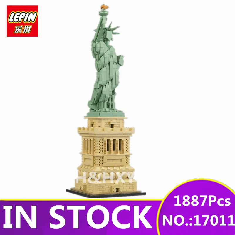 

IN STOCK MOC 21042 LEPIN 17011 1877 PCS Architecture Series Statue Of Liberty Set Toys Model Building Blocks Bricks Kits DIY