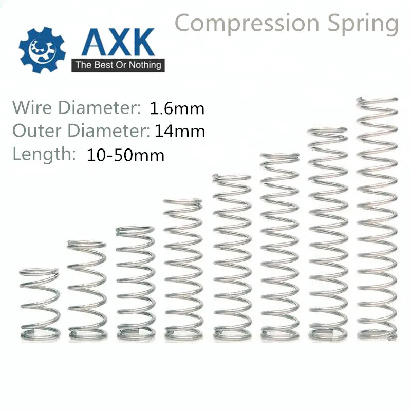 20pcs/Lot 1.6*14*10-50 Small Coil Compression Spring,Stainless Steel Springs,Small Spot Micro Compression Spring For 3D Printer
20pcs/Lot 1.6*14*10-50 Small Coil Compression Spring,Stainless Steel Springs,Small Spot Micro Compression Spring For 3D Printer