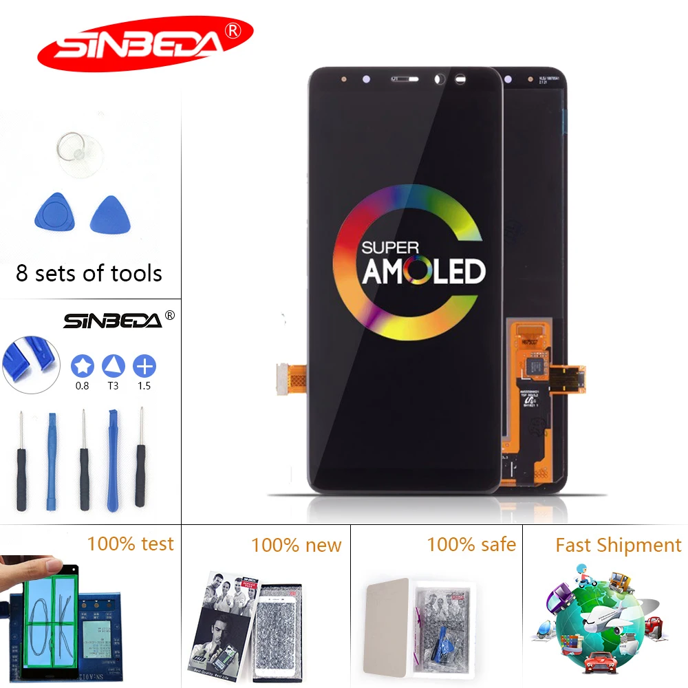5.6"AMOLED display LCD Screen for SAMSUNG Galaxy A8 Plus 2018 LCD A730 A8 2018 LCD A730 Display Touch Digitizer Replacement
5.6"AMOLED display LCD Screen for SAMSUNG Galaxy A8 Plus 2018 LCD A730 A8 2018 LCD A730 Display Touch Digitizer Replacement