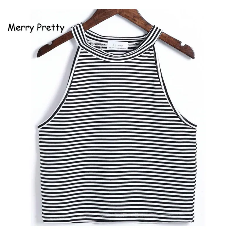 Merry Pretty Sexy Women Crop Tops Summer Sleeveless Halter Camis Tank Tops Striped Spaghetti Strap Vest Cropped Feminino Camiso
Merry Pretty Sexy Women Crop Tops Summer Sleeveless Halter Camis Tank Tops Striped Spaghetti Strap Vest Cropped Feminino Camiso