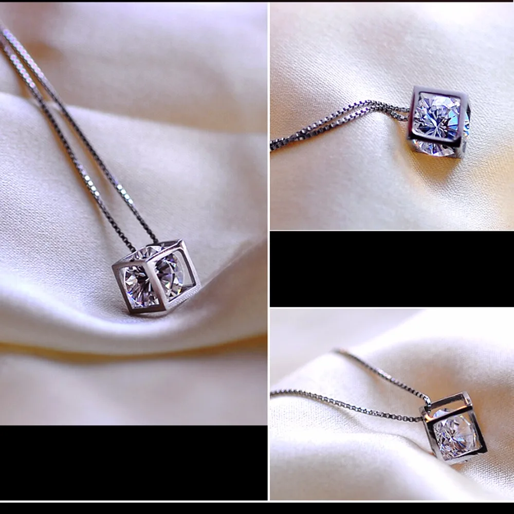 women silver jewelry zircon Hao stone Magic square necklace and pendants for necklaces Shipping
women silver jewelry zircon Hao stone Magic square necklace and pendants for necklaces Shipping