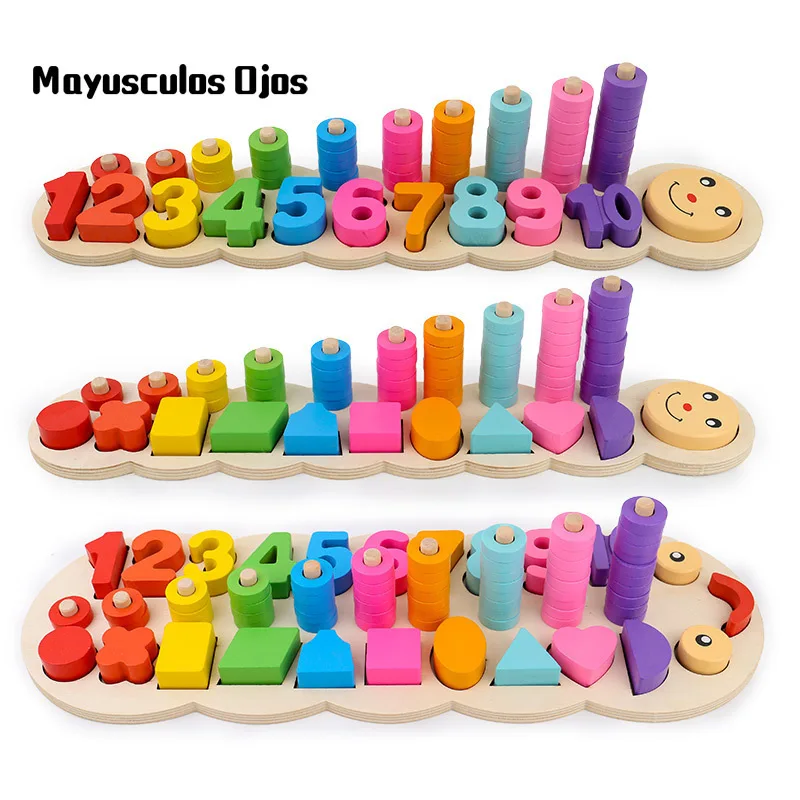 1PC Wooden Caterpillar Digital Shape Logarithm Children Early Education Educational Toys
1PC Wooden Caterpillar Digital Shape Logarithm Children Early Education Educational Toys