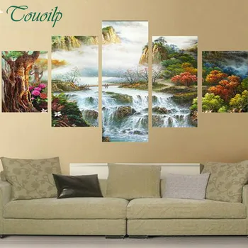 landscape Waterfall home decoration 5d diy diamond painting 5pcs square drill full diamond embroidery triptych Cross Stitch,art
landscape Waterfall home decoration 5d diy diamond painting 5pcs square drill full diamond embroidery triptych Cross Stitch,art