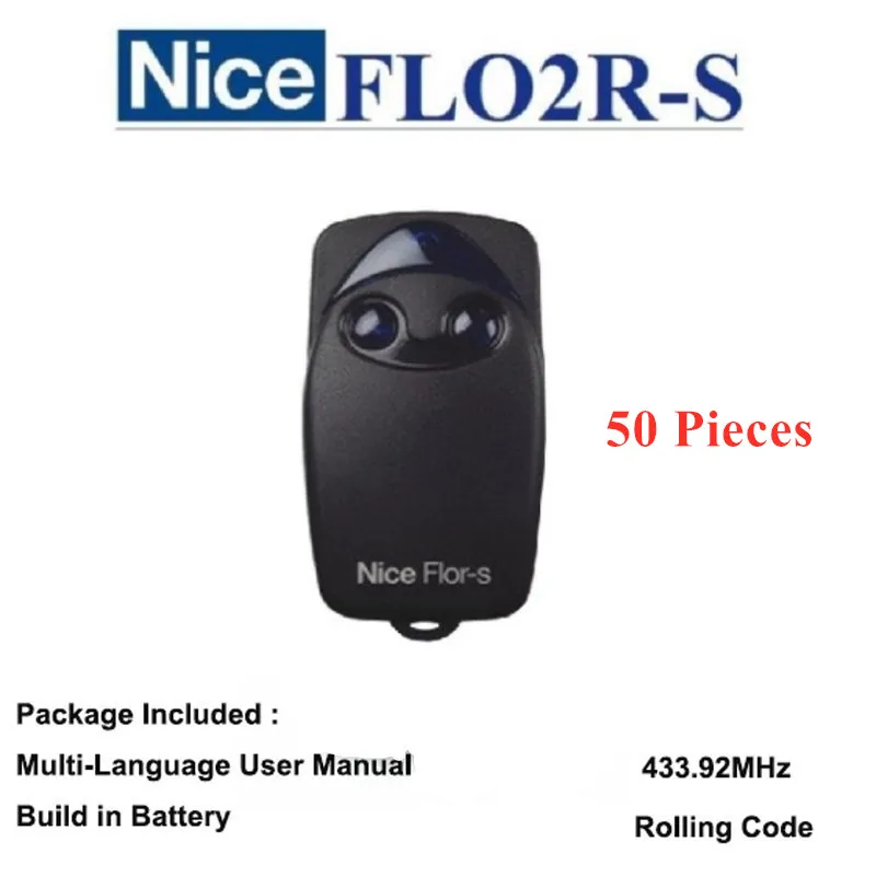 50pcs The remote for NICE FLO2R-S Universal Remote Control Duplicator 433.92MHz.