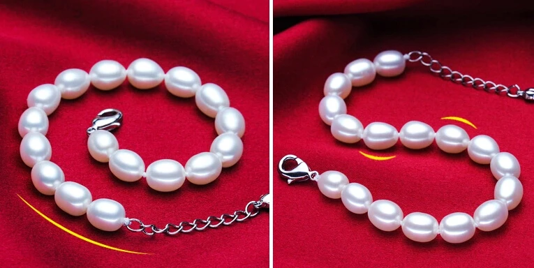 Wedding Woman Jewelry 100% Real Natural White Rice Pearl 8-9mm Bracelet 18cm \ 7inch free shipping
Wedding Woman Jewelry 100% Real Natural White Rice Pearl 8-9mm Bracelet 18cm \ 7inch free shipping