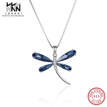 Exquisite Dragonfly Pendant Necklace Blue Crystal From Swarovski Animal Insect Jewelry 925 Sterling Silver Anniversary Cute Gift
Exquisite Dragonfly Pendant Necklace Blue Crystal From Swarovski Animal Insect Jewelry 925 Sterling Silver Anniversary Cute Gift