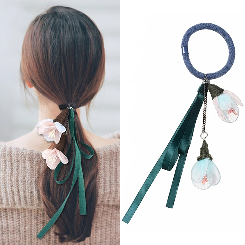 M MISM 2019 New Women Elegant Ponytail Holder Elastic Band Tassel Scrunchy Girl's Flower Shape Hair Accessories Rope Headwear
M MISM 2019 New Women Elegant Ponytail Holder Elastic Band Tassel Scrunchy Girl's Flower Shape Hair Accessories Rope Headwear