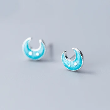MloveAcc Cute Sweet Blue Enamel Moon Star Earrings Studs for Girls Fashion Women 925 Sterling Silver Jewelry
MloveAcc Cute Sweet Blue Enamel Moon Star Earrings Studs for Girls Fashion Women 925 Sterling Silver Jewelry