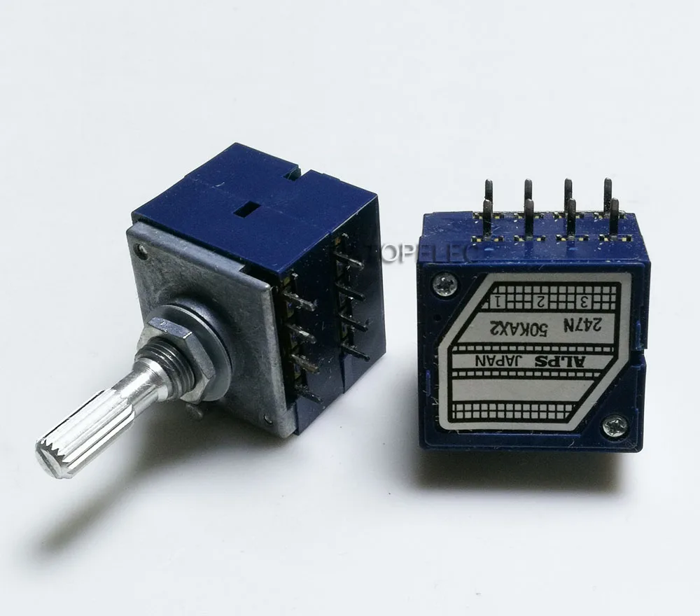 1pc Japan ALPS RK27 50KAX2/100KAX2 8pin with Loudness Volume LOG Stereo Potentiometer 2-gang Dual Unit 50K/100K Knurled Shaft
1pc Japan ALPS RK27 50KAX2/100KAX2 8pin with Loudness Volume LOG Stereo Potentiometer 2-gang Dual Unit 50K/100K Knurled Shaft