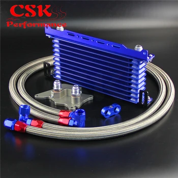 10 Row AN10 Oil cooler w/Bracket+Adapter Hose Kit Fits For BMW Mini Cooper S R56
10 Row AN10 Oil cooler w/Bracket+Adapter Hose Kit Fits For BMW Mini Cooper S R56