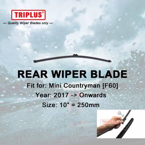 Rear Wiper Blade for Mini Countryman F60 (2017-Onwards) 1pc 10" 250mm,Car Rear Windscreen Wipers,Back Window Windshield Blades
Rear Wiper Blade for Mini Countryman F60 (2017-Onwards) 1pc 10" 250mm,Car Rear Windscreen Wipers,Back Window Windshield Blades