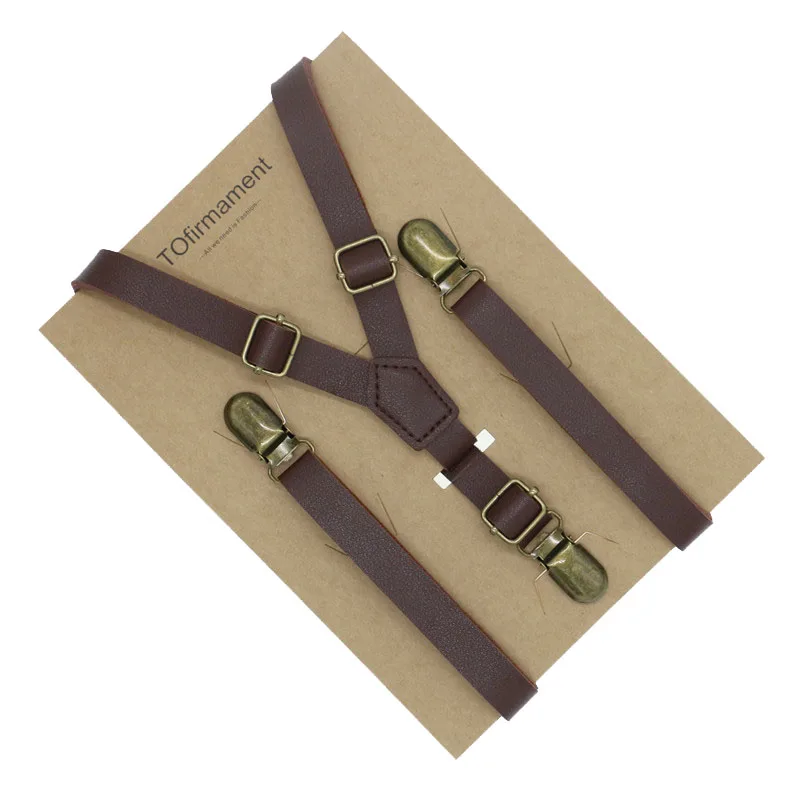 110*1.5cm Y Back High Quality Wine Red Crack Face PU Leather Solid Fashion Unisex Suspenders Adjustable 3 Clip Retro Men Gift
110*1.5cm Y Back High Quality Wine Red Crack Face PU Leather Solid Fashion Unisex Suspenders Adjustable 3 Clip Retro Men Gift