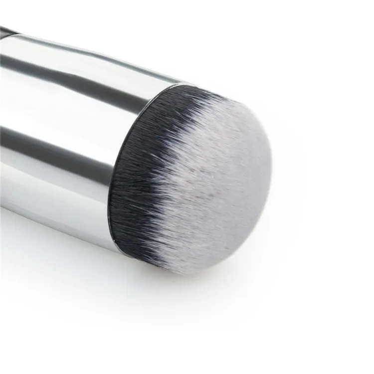 1pcs Black & Silver Foundation Brush Flat The Portable BB Cream Makeup Brushes Professional Kabuki Contour Brush Beauty Tools - intl