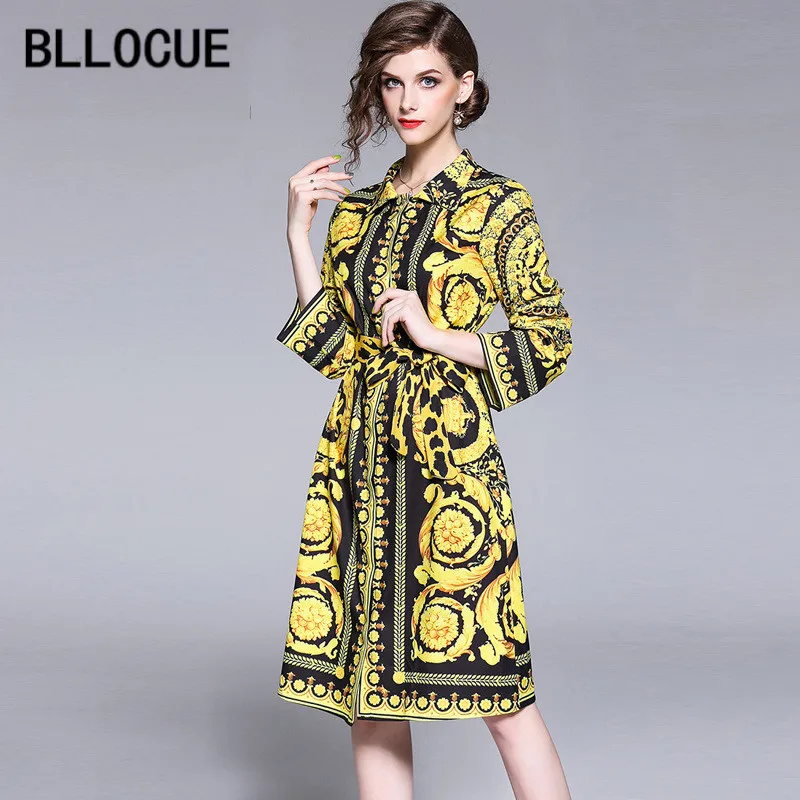 BLLOCUE High Quality Fashion Designer Runway Dress 2018 Summer Women's Turn-down Collar Loose Casual Elegant Vintage Dress
BLLOCUE High Quality Fashion Designer Runway Dress 2018 Summer Women's Turn-down Collar Loose Casual Elegant Vintage Dress