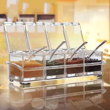 3/4PCS Clear Tempero Seasoning Spice Box Rack Spice Condiment Pots Storage Container Cruet with Lid Spoon Kitchen Supplies
3/4PCS Clear Tempero Seasoning Spice Box Rack Spice Condiment Pots Storage Container Cruet with Lid Spoon Kitchen Supplies