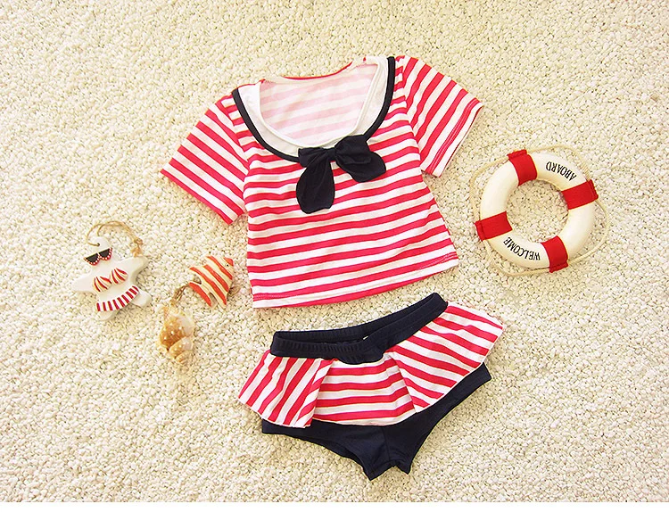 Marine Style Red Striped Kids Girls 2 Pieces Swimming Suit Swimwear Top + Pants Summer Beach Wear Swimsuit SA4025
Marine Style Red Striped Kids Girls 2 Pieces Swimming Suit Swimwear Top + Pants Summer Beach Wear Swimsuit SA4025